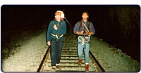 Mathias and David in one of the classic railway tunnels