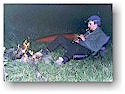 Brent playing bag-pipes